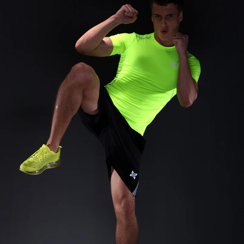 Новейшие мужские спортивные шорты трико для бега футбольные Светоотражающие