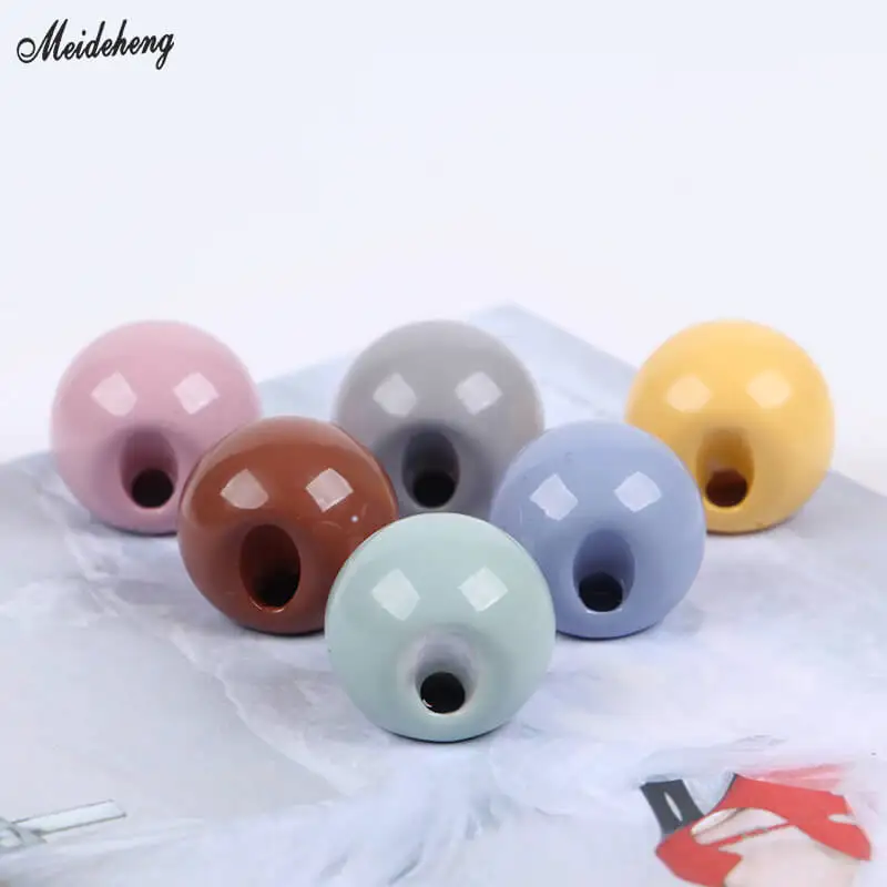 Fashion Korea Cream Color Ball DIY Beads Hair Rope Bright Surface Jewelry Deviating Hole Accessory Ornaments Decoration | Украшения и