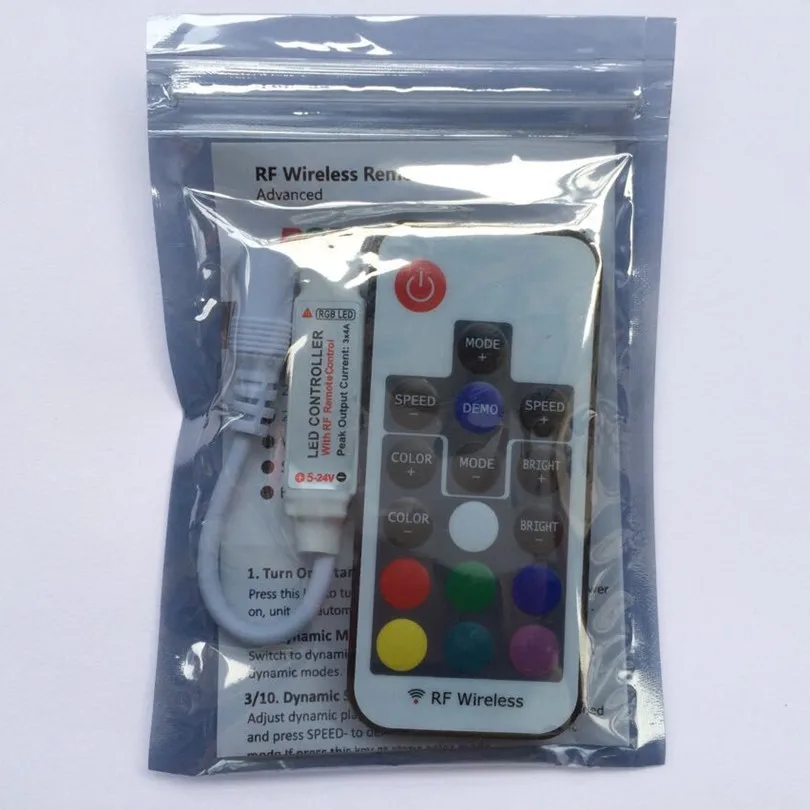 Dc12v 24v 3 канала 12a RF беспроводной мини rgb led пульт дистанционного управления для