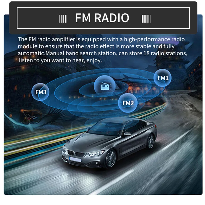 Автомагнитола Coche мультимедийный плеер для Авто Радио Стерео Bluetooth громкая связь