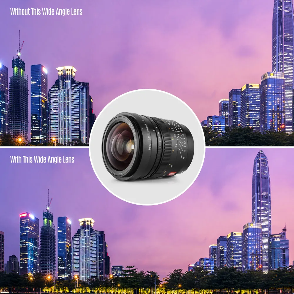 VILTROX Полнокадровый широкоугольный объектив FE-20mm/F1.8 E-mount MF для sony E-Mount камер sony A7 серии A6300 A6500 A6000 NEX5