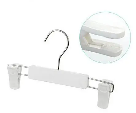 Вешалка для брюк детская белый материал не скользит зажим пальто магазин детской