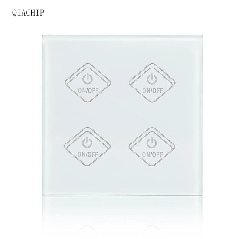4 Gang Wi Fi Smart Switch выключатель света Touch Wall APP дистанционного Управление работать с