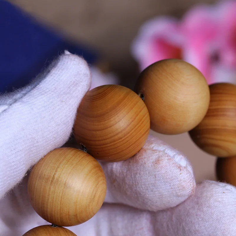 

Natural 20mm Wooden Bead Men Bracelet Nature Thuja Beads Handmade Bracelets Men Handmade Buddha Meditation Buddhism Jewelry