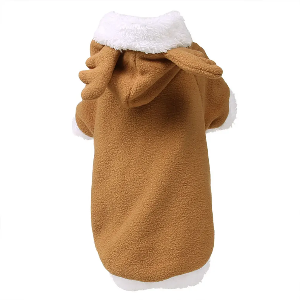 2017 костюм эльфа оленя костюмы для домашних животных с капюшоном флис средняя и