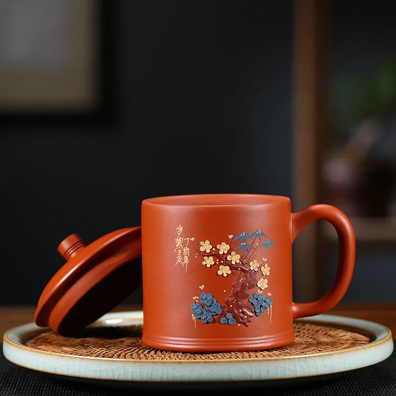 Yixing чашка с покрытием из фиолетового песка руда цинхинду окрашенная чайная