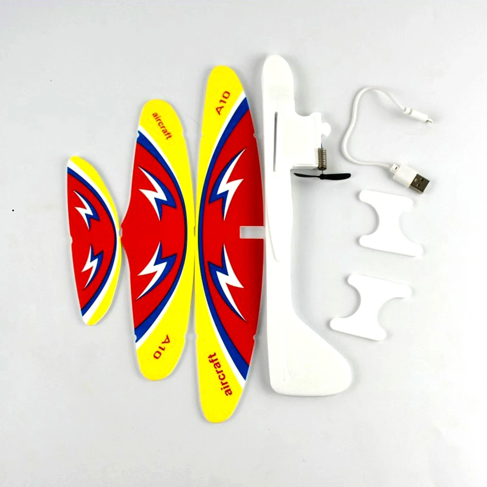 Детская игрушка Пена Самолет DIY Собранный ручной бросок USB зарядка сопротивление