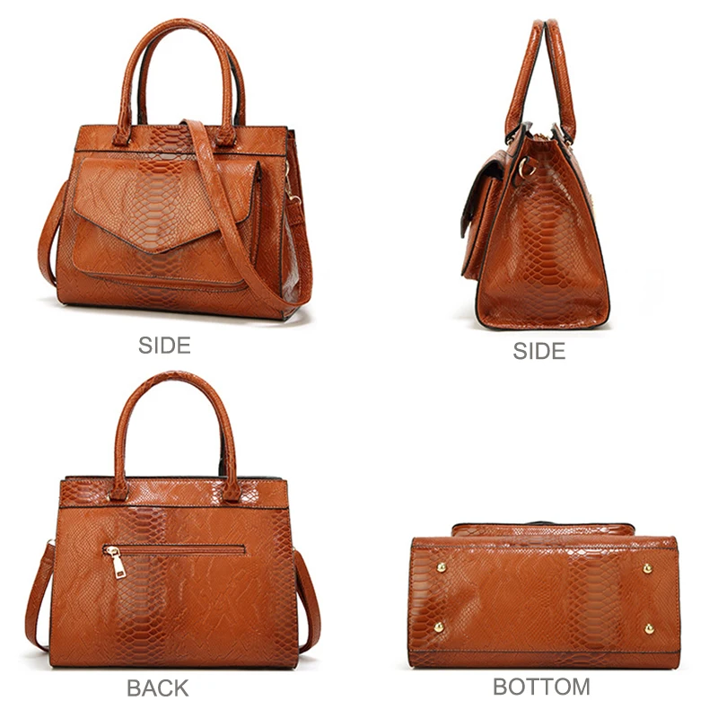 2019 Новая модная женская сумочка роскошная сумка змеиная Крокодиловая Кожа на