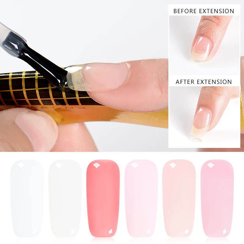 Гель лак для ногтей 7 мл прозрачный розовый телесный|Гель ногтей| |