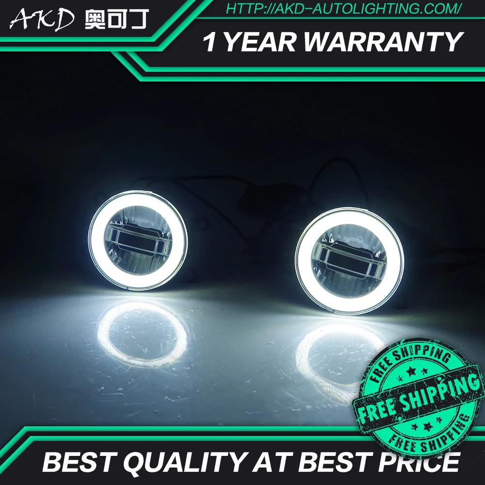 АКД Автомобильный светодиодный противотуманный фонарь для Ford Fiesta Angel eye aperture DRL