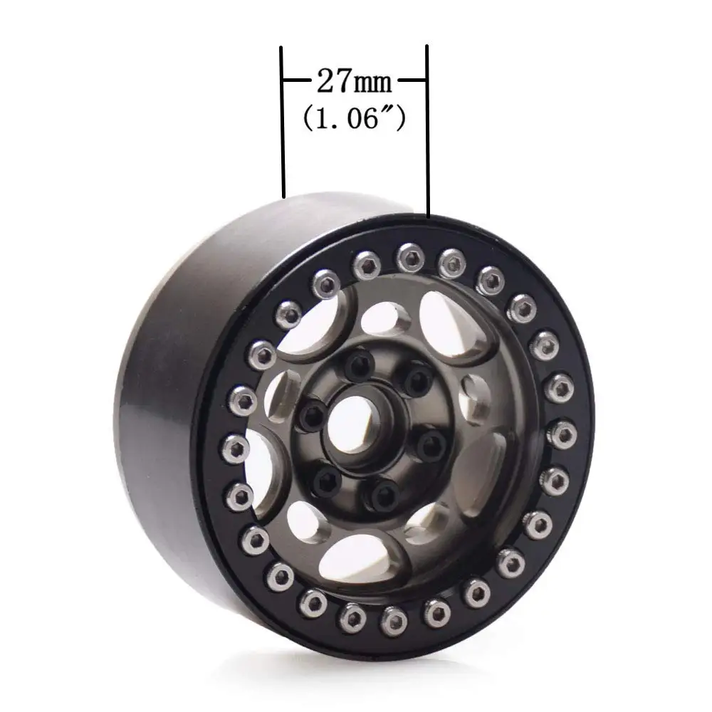 4 шт. Металл 1 9 &quotсверхмощный Beadlock колеса диски для 1/10 RC Гусеничный осевой Scx10 II D90