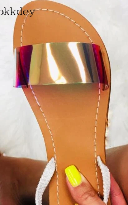 Женская обувь Новинка 2019 года популярная летняя Плоская Круглая головка на