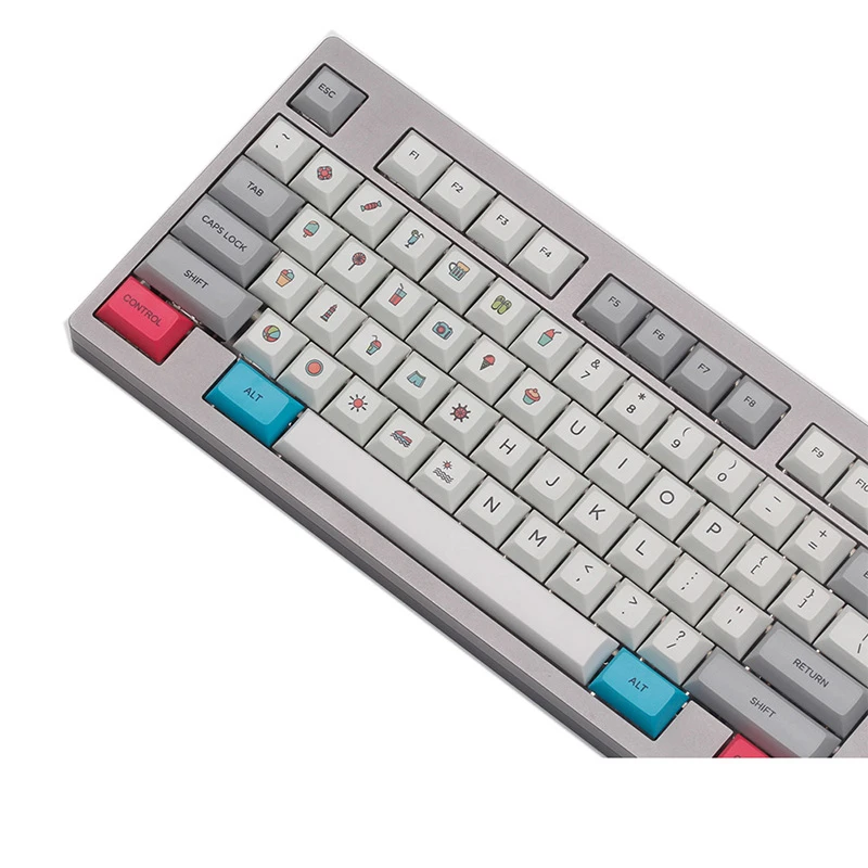 IDOBAO 22 ключа Серый Белый 1u Dsa Keycaps краситель Sub PBT персональный художественный узор