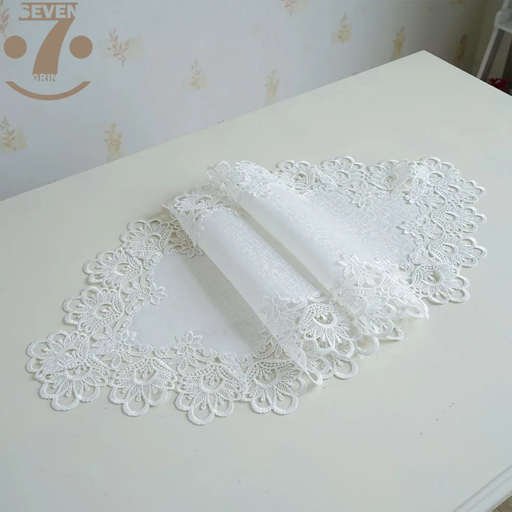 Домашняя декоративная обеденная Банкетная скатерть белого цвета из 100%