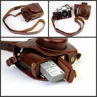 leather camera case for olympus em10 ii em 10 ii with 14 42mm lens pu leather camera retro vintage bag with battery opening