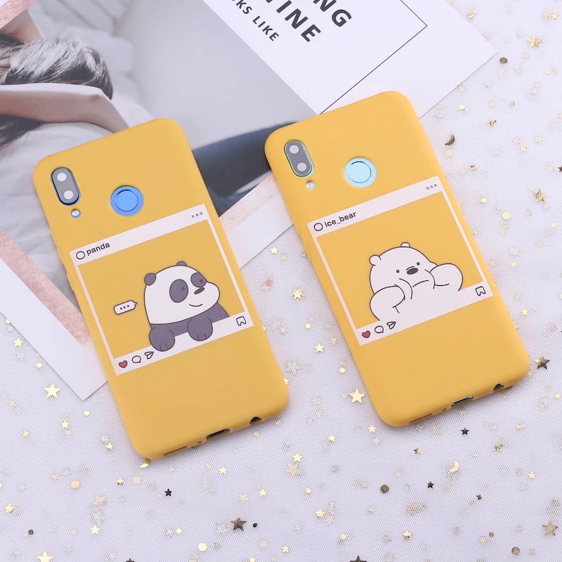 Силиконовый чехол для телефона Samsung S8 S9 S10 S10e Plus Note 8 9 10 A7 A8 с милыми мишками из