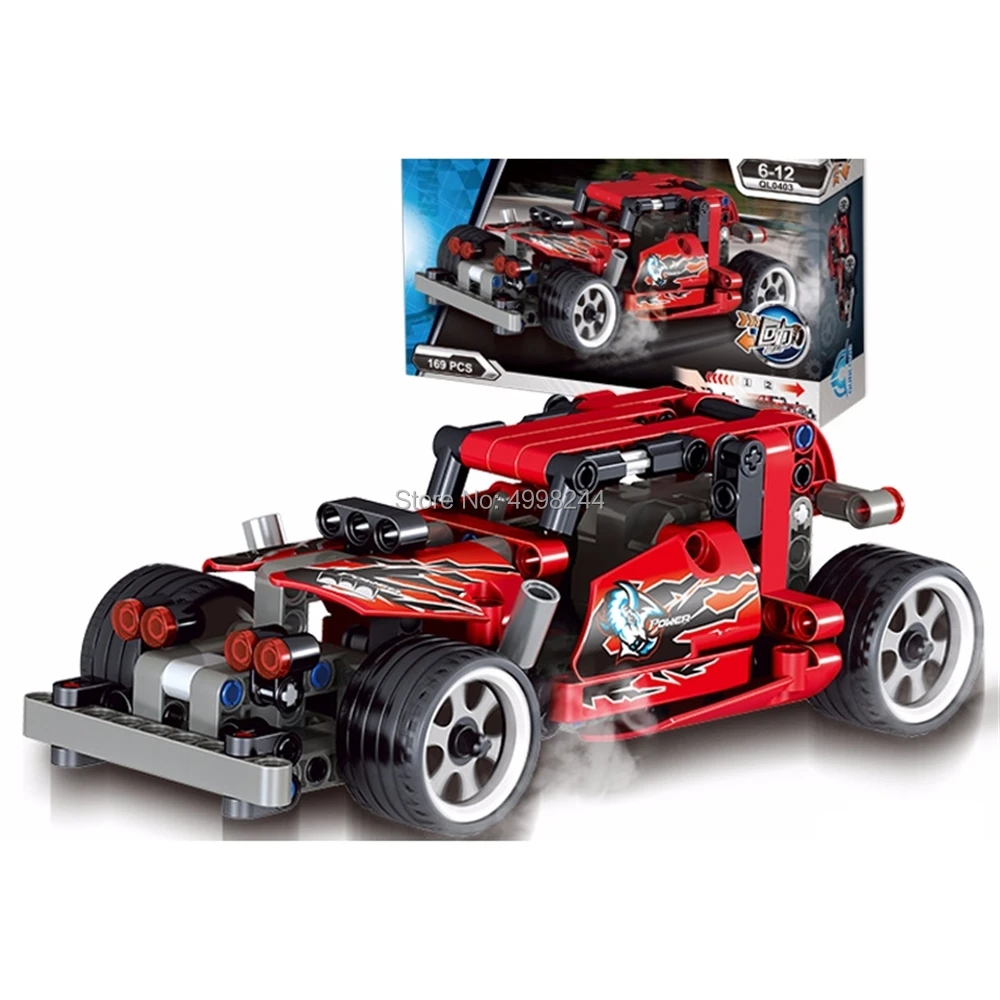 Ql0402-3 353 шт. технология отката гоночный автомобиль Sportscar полицейский конструктор