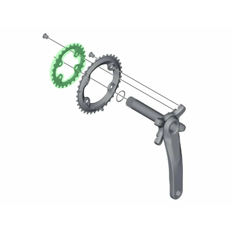 Shimano XT 2 х скоростная передняя Звездочка FC M8000 64BCD 96BCD с 34 24T 36 26т или 38 28Т комбинации