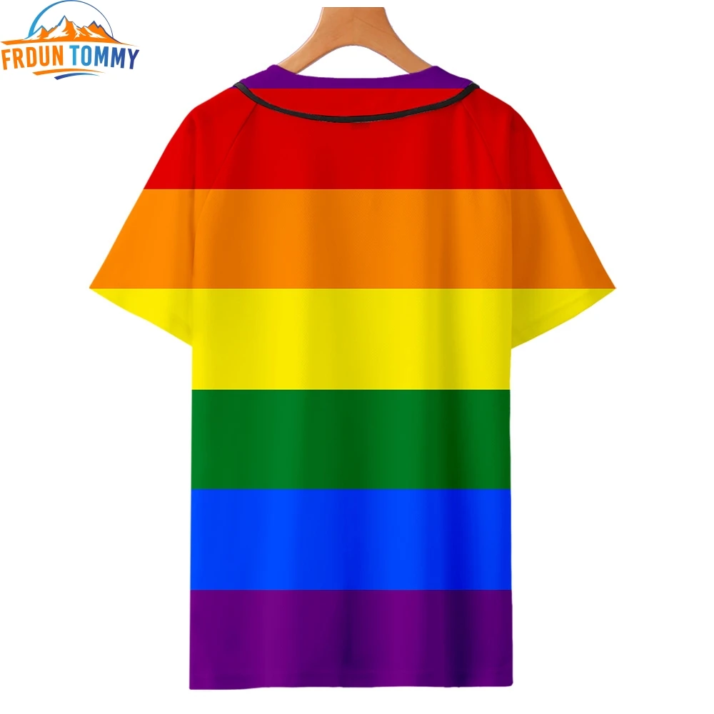 Бейсбольная форма lgbt с коротким рукавом и 3D принтом Мужская/Женская Повседневная