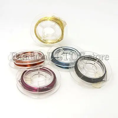 

Copper Wire Brass Beading Wire, Mixed Color, 0.4mm; about 5m/roll