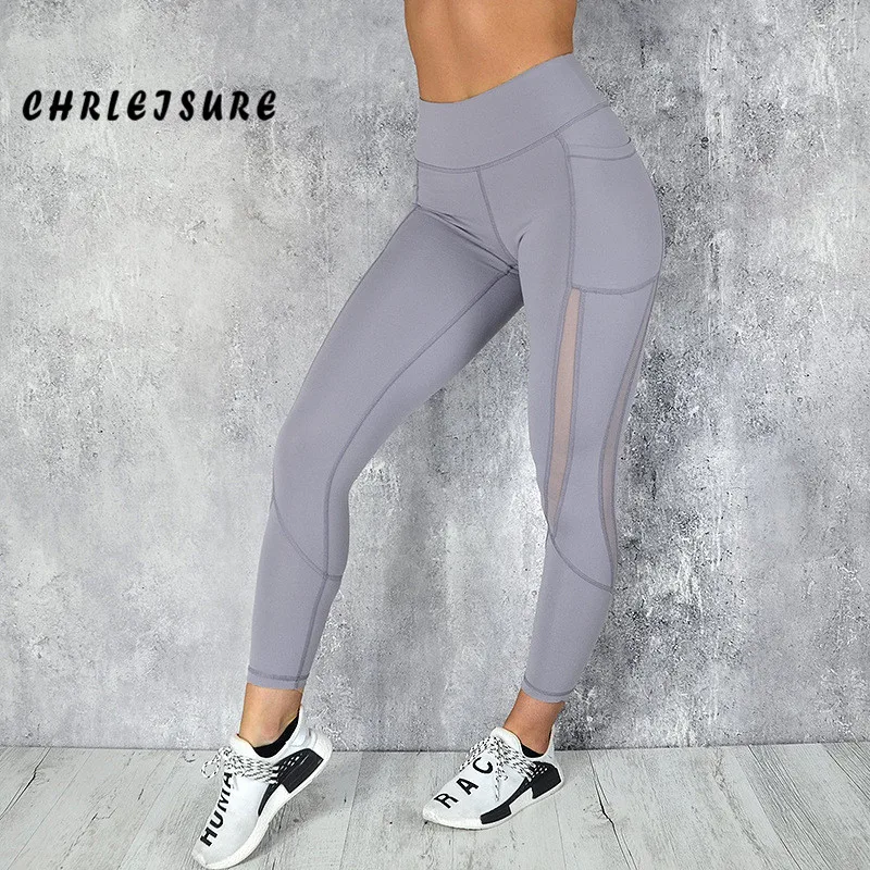 Женские леггинсы с высокой талией CHRLEISURE повседневные облегающие дышащие из
