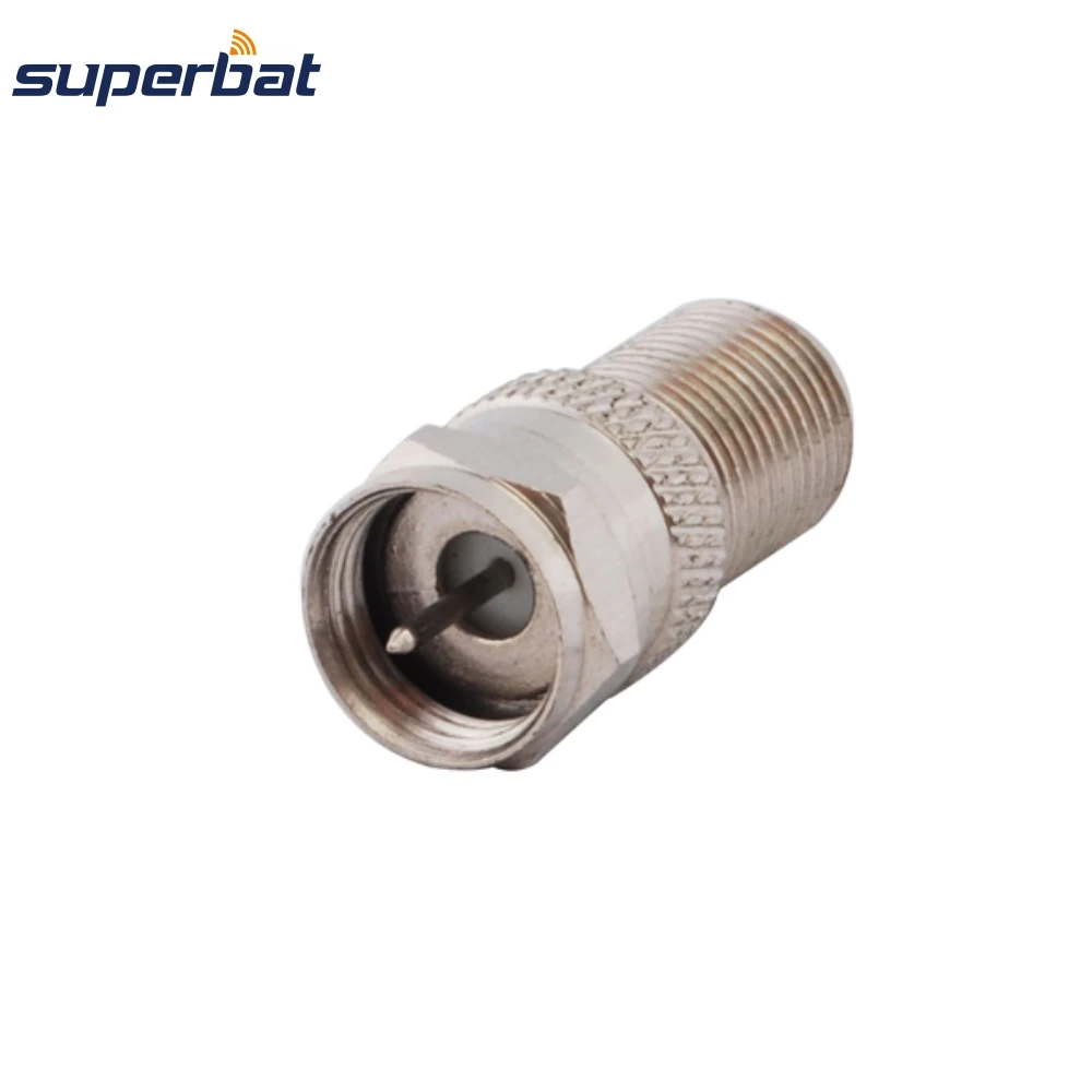 Superbat F Тип штекер к разъему прямой RF коаксиальный адаптер Коннектор 75 Ом|plug adapter