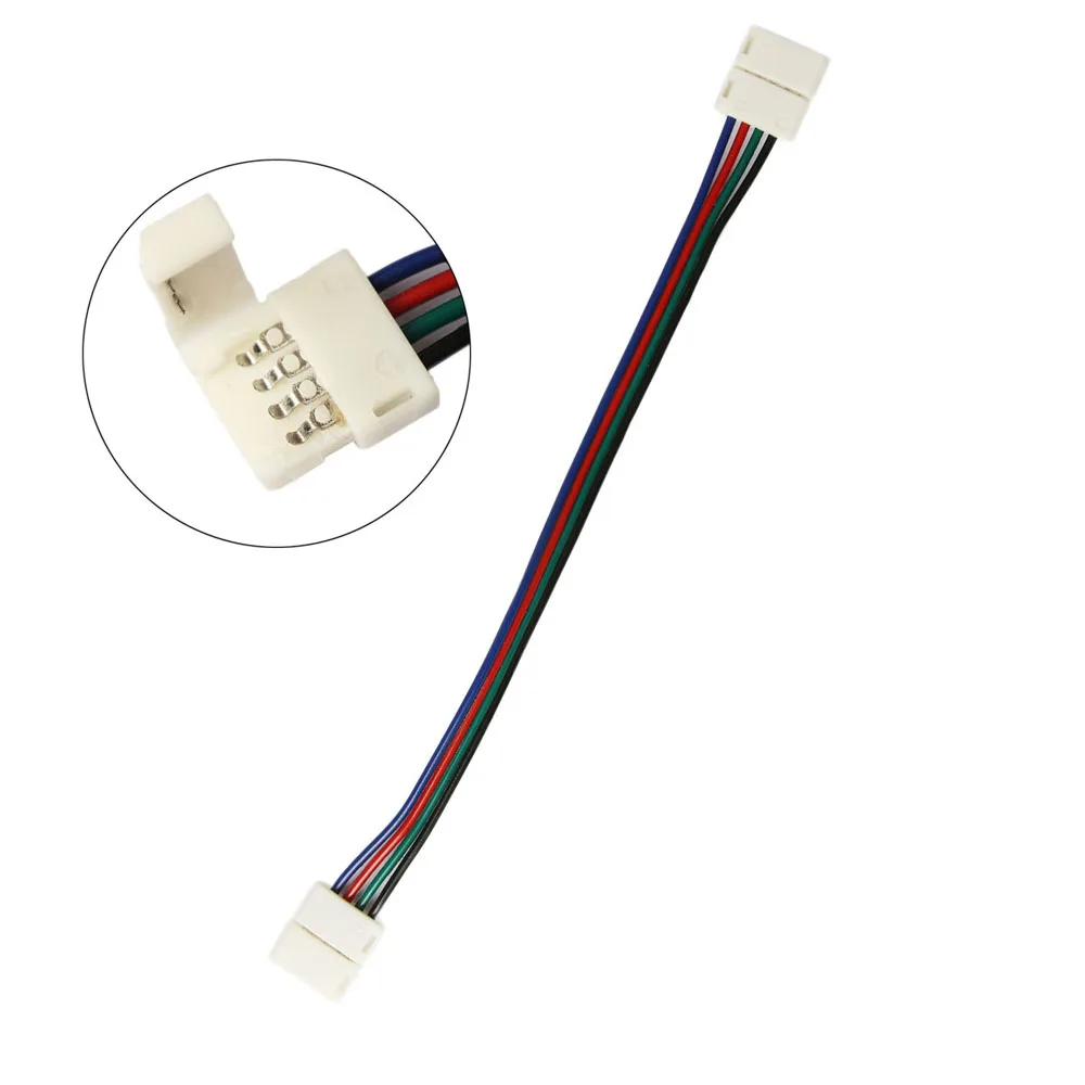 1 шт. 2Pin 4pin 8 мм 10 RGB один цвет Пайки PCB к кабель адаптер для 3528 5050 led светильник|led rgb