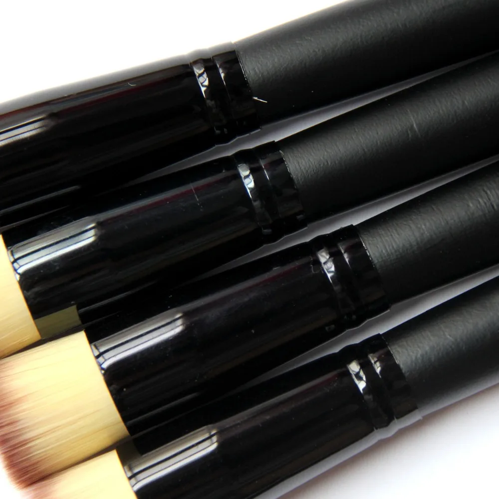 8 шт. черный набор кистей составляют Красота Косметика Фонд Blending Brush с 3-Цветной