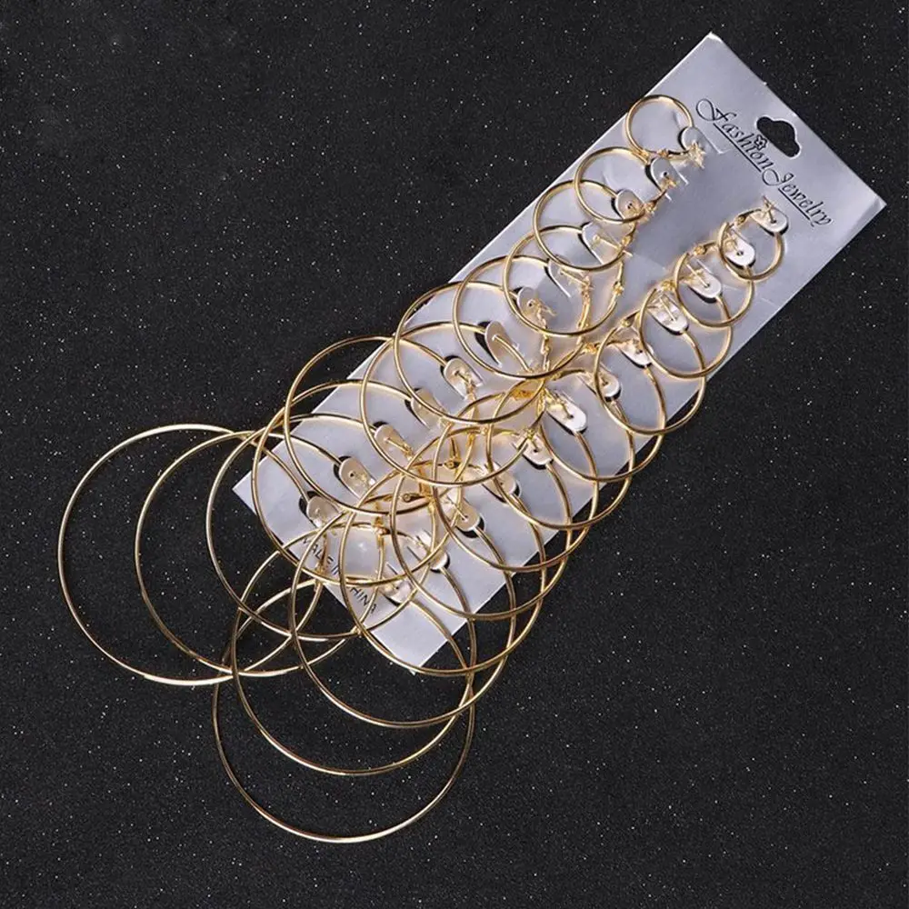 Модные новые 12 пары/компл. золотые серебряные маленькие серьги для женщин