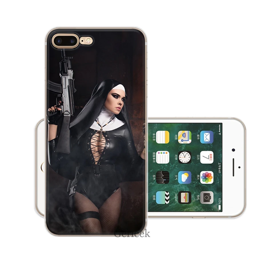Забавный сестра Нун сексуальная девушка чехол для телефона iPhone 7 8 6 6S 5 5S SE 11 Pro XR X XS