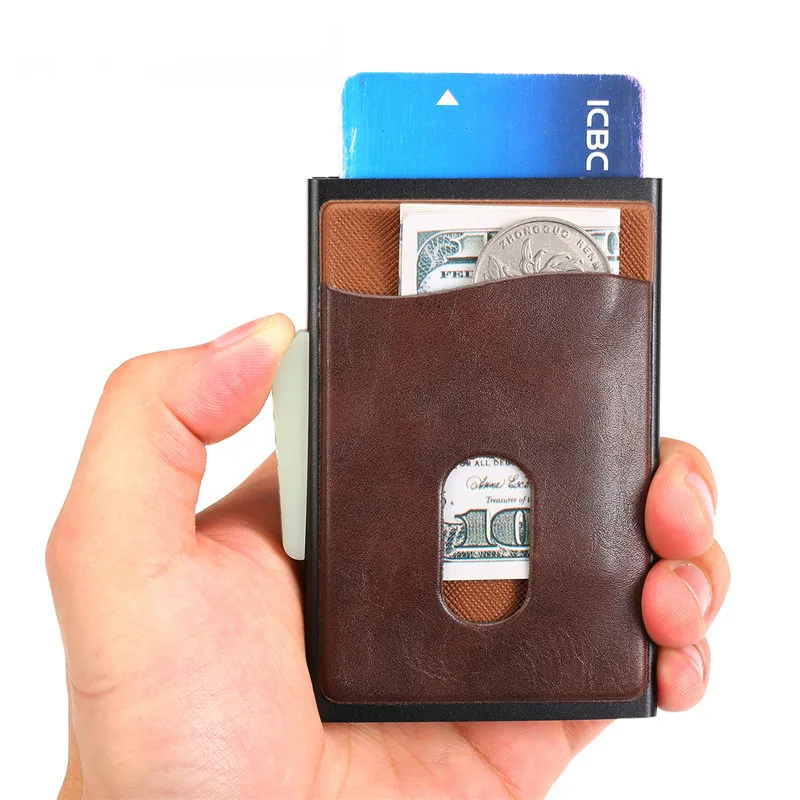 Кошелек ZOVYVOL 2021 с RFID блокировкой Металлический футляр для карт повседневный
