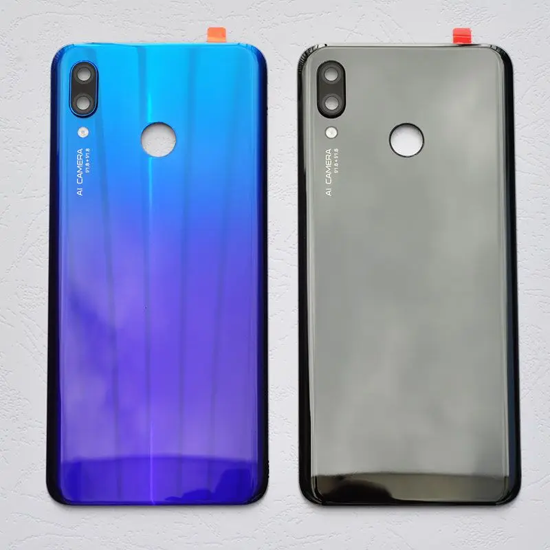 BINYEAE 3D стеклянный чехол для батареи для huawei Nova 3 задний корпус задняя крышка с объективом камеры+ логотип