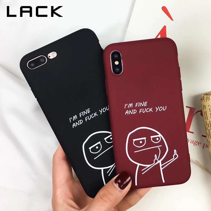 LACK Funny Cartoon Couples Phone Case For iphone XS Max XR X 6 6S 7 8 Plus Cover Ultra Slim Soft TPU Cases Capa |
