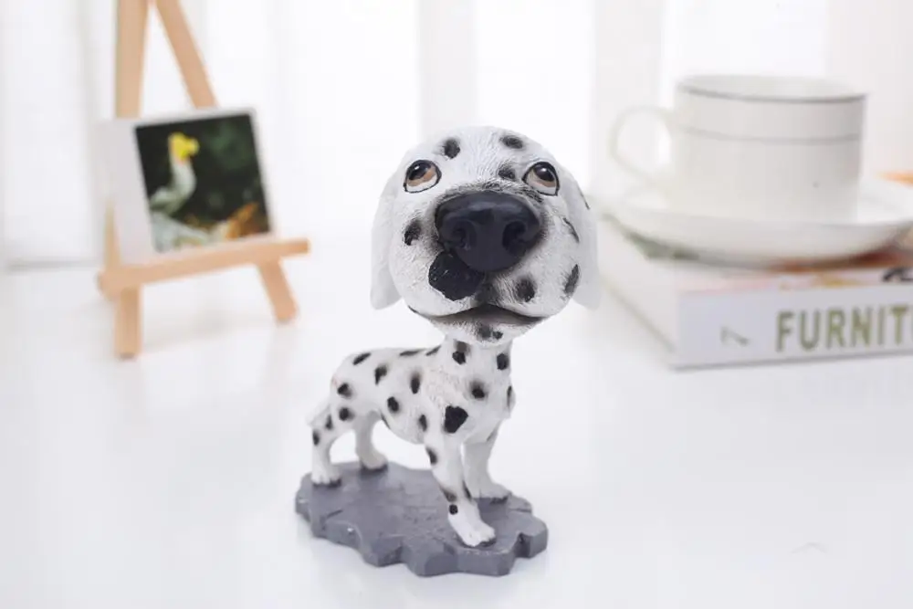 Dalmatian Автомобильные украшения качающаяся голова орнамент с изображением собак Смола милый кивающий эмуляция собака украшение куклы подарок для салона автомобиля домашняя комната - Название цвета: Dalmatian