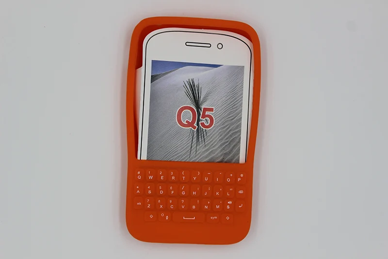 Oudini Новая мягкая силиконовая задняя крышка чехол для клавиатуры для Blackberry Q5 чехол защитный чехол - Цвет: Оранжевый