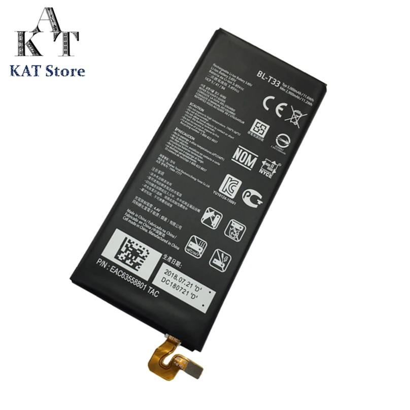 KAT Мобильный телефон батареи для LG Q6 M700A M700AN M700DSK M700N 3000 мАч литий ионный