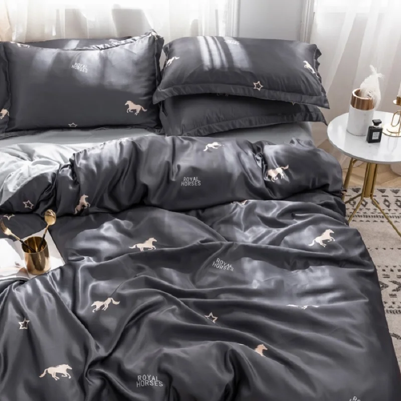 Высокая плотность скандинавский стиль пододеяльник 4 шт простыня наволочка