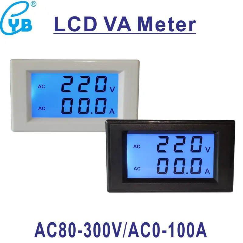 Цифровой вольтметр амперметр переменного тока 80 300 В 2 провода|current meter|lcd digital ammeterac