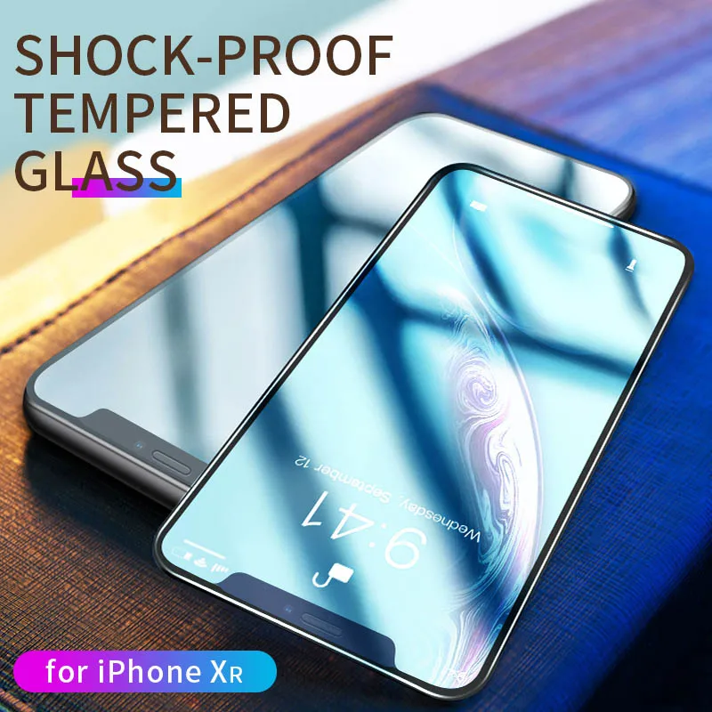 for iphone XR HOCO для Apple iPhone 11 pro Max X XS Max XR HD закаленное защитная стеклянная пленка для экрана полная защитная крышка+ инструмент для установки - Цвет: for iphone XR