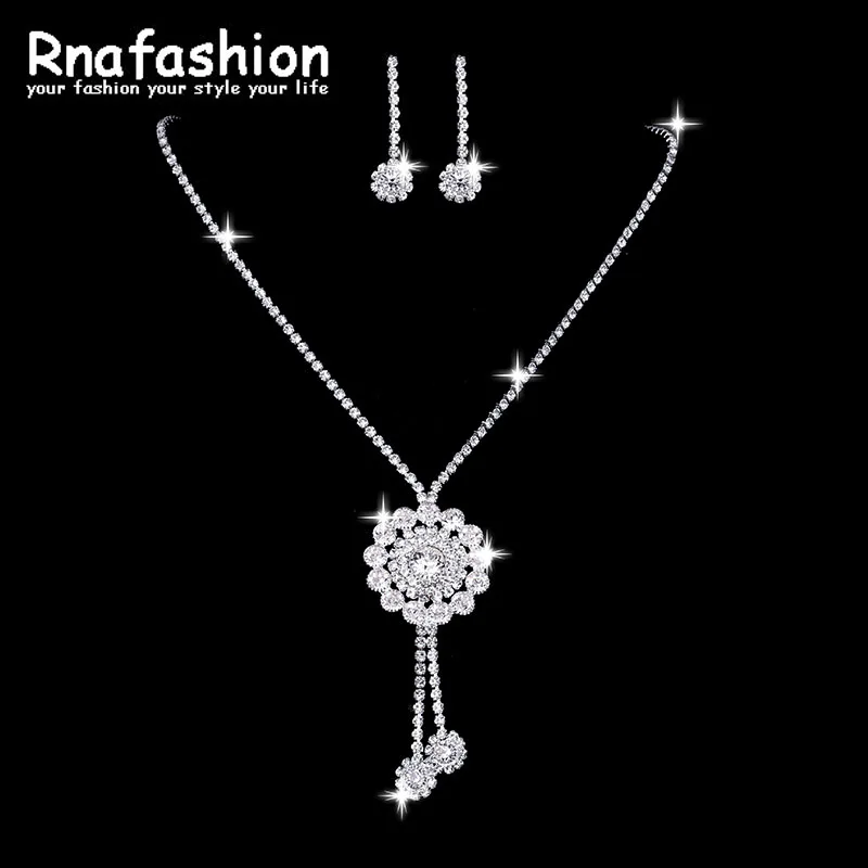 RNAFASHION Свадебные Ювелирные наборы длинные серьги для женщин свадьбы | Украшения и