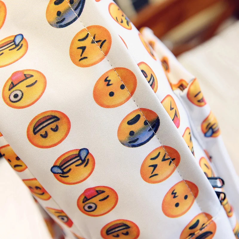 Kawaii emoji улыбка Уход за кожей лица холст стиль женские Женская кожаная обувь