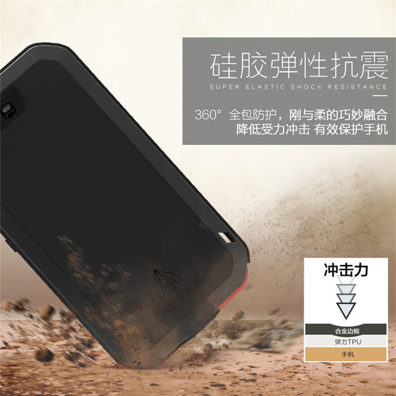 Алюминиевый металлический чехол LOVE MEI для Huawei P10 Plus мощный противоударный