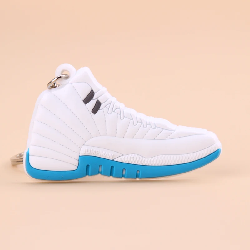 Picture Color4 Брелок Новые экзотические мини Jordan 12 ретро обуви ключевая цепь Для мужчин и Для женщин детские подарочные брелки на баскетбольных кроссовок ключ держатель Porte Clef - Цвет: Picture Color4