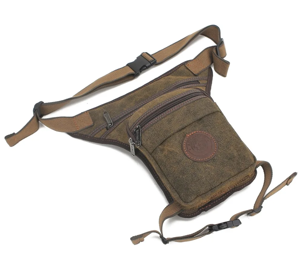 Сумка-мессенджер Мужская холщовая набедренная поясная военная тактическая |