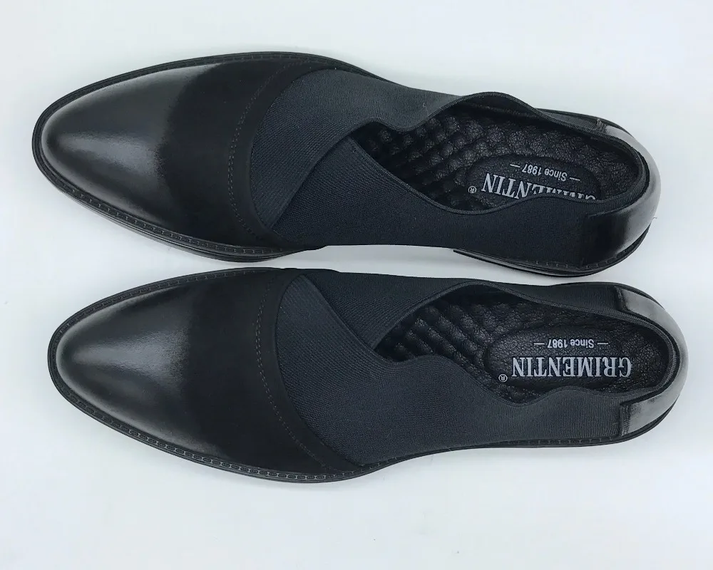 GRIMENTIN suede shoes men british style mens casual italian designer black business slip on male 2019 new | Обувь