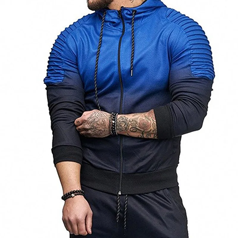 Осенняя куртка на молнии с капюшоном в стиле хип-хоп Мужское пальто модный