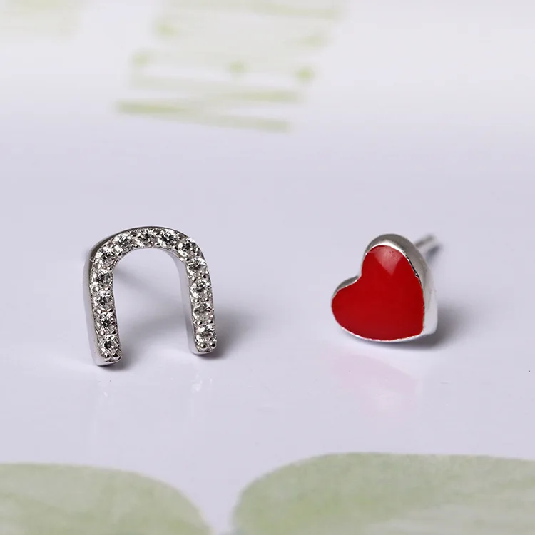 Серьги love U CZ 100% стерлингового серебра 925 пробы ювелирные изделия мода