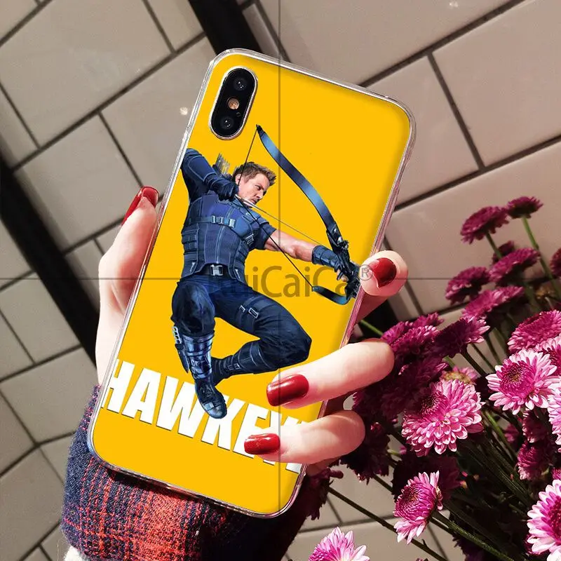 Ruicaica Marvel Hawkeye Прозрачный мягкий силиконовый чехол для телефона из ТПУ Apple iPhone 8 7 6 6S