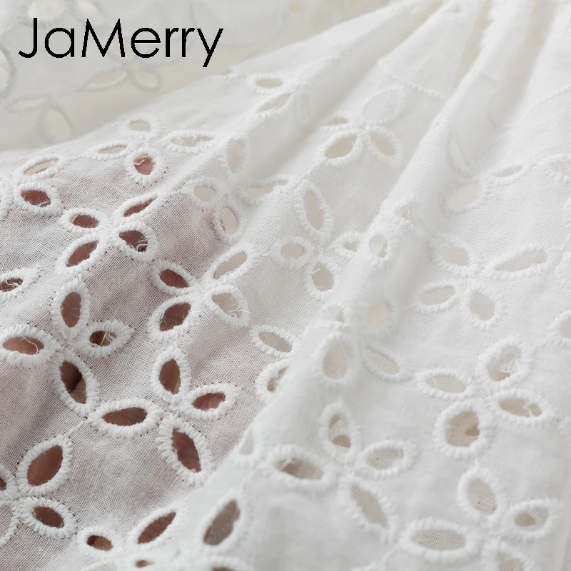 JaMerry, винтажное, белое, кружевное, хлопковое, с вышивкой, женское платье, гофрированное, весна-лето, мини-платье, сексуальные, вечерние, короткие платья, vestidos