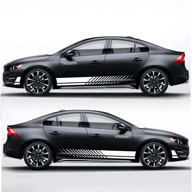 TAIYAO, стильный спортивный автомобильный стикер для volvo S60 V60, автомобильные аксессуары, автомобильные наклейки и наклейки, авто стикер - Название цвета: Black car